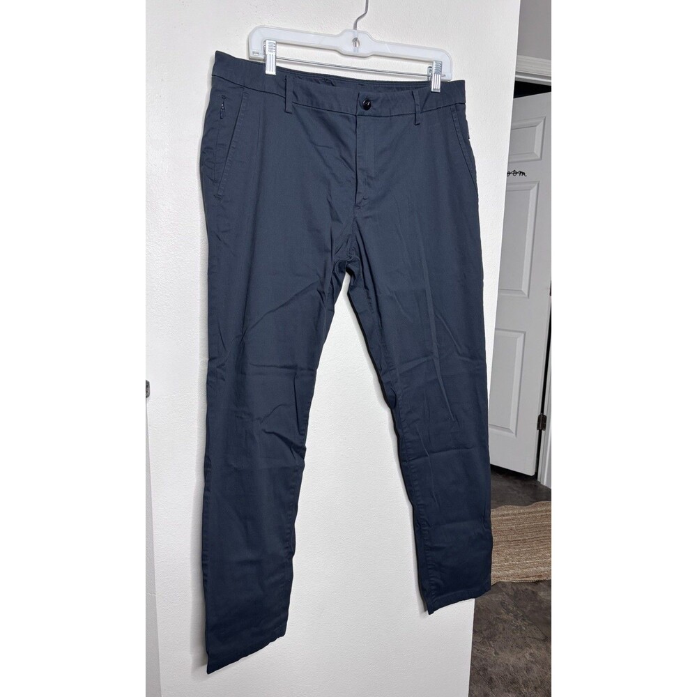 Birddogs Pants Mens 36x32 Black Slim Fit Tapered Casual Stretch Chino Comfort